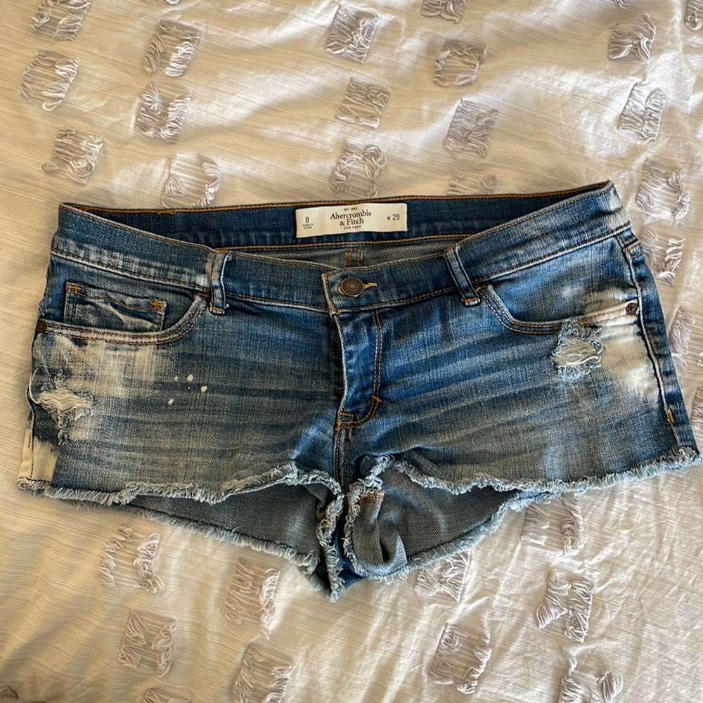 Abercrombie & Fitch Distressed Denim Shorts